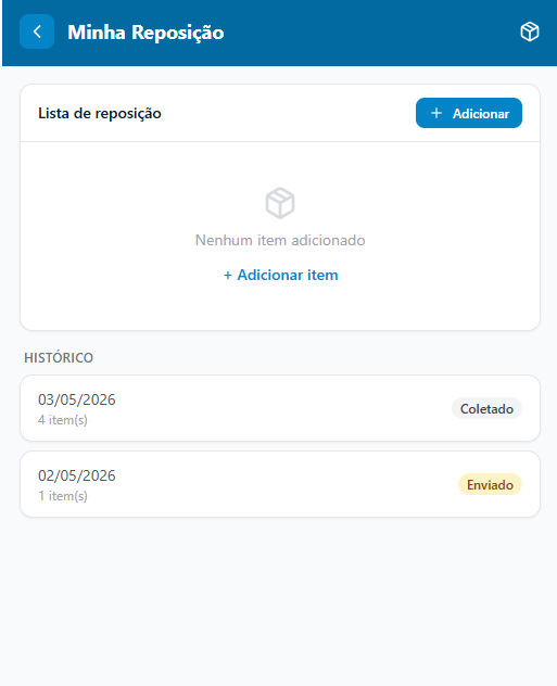 Demande de matÃ©riel Livetio